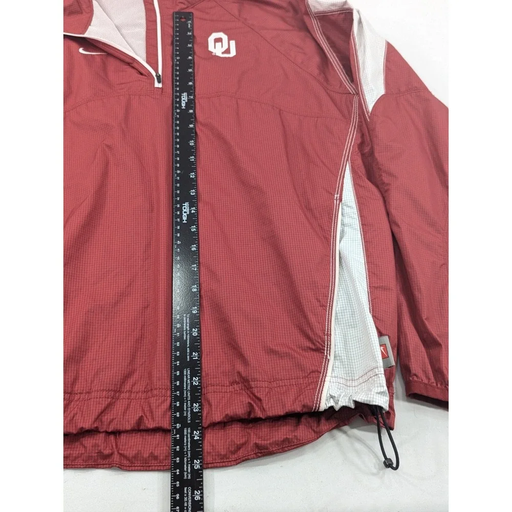 Oklahoma Sooners Football Nike Storm Fit Lightweight Quarter Zip Pullover  L EUC